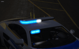 OBEY TENF - Politia Romana - Roof light bar and windscreen lighting detail