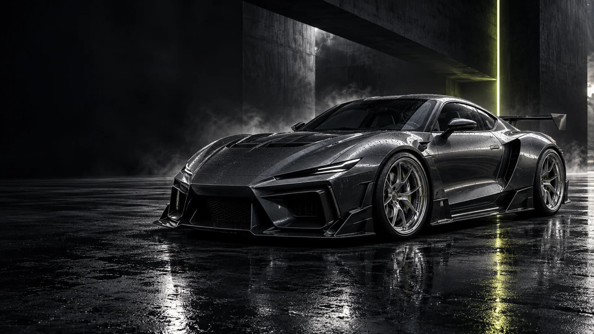 Original graphite coupe concept in the BM CUSTOMS design studio
